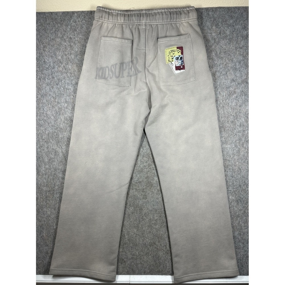 KidSuper Studios Sun Faded Sweatpants AW25 Gray Size L NWT Rare